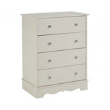 Emily Kids Fir Wood and Mdf Drawer Chest In Cream