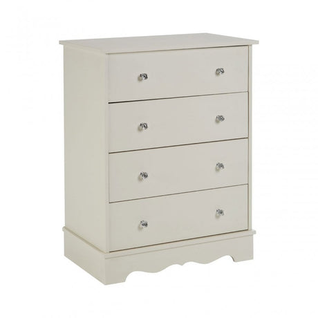 Emily Kids Fir Wood and Mdf Drawer Chest In Cream
