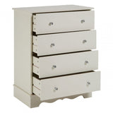 Emily Kids Fir Wood and Mdf Drawer Chest In Cream