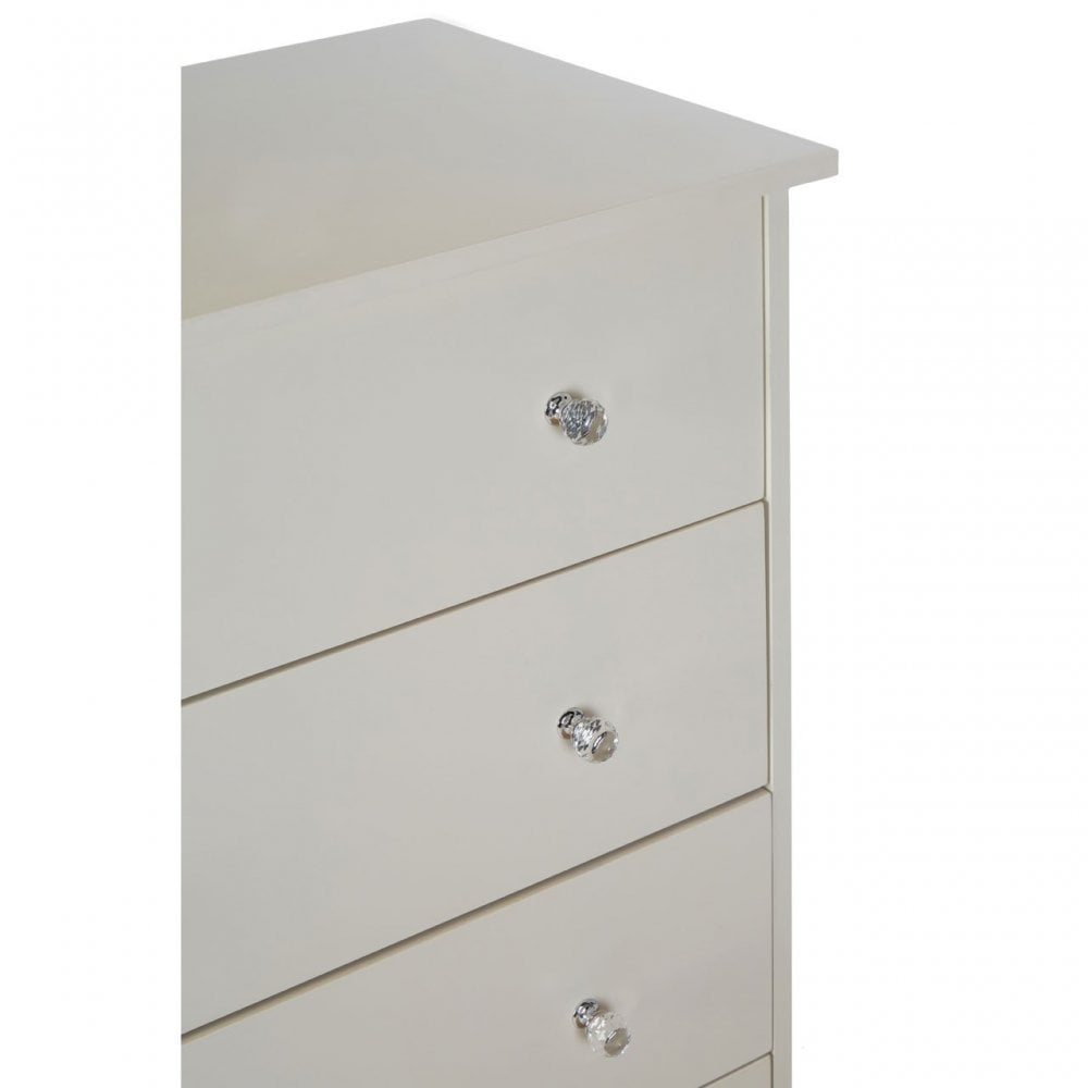 Emily Kids Fir Wood and Mdf Drawer Chest In Cream