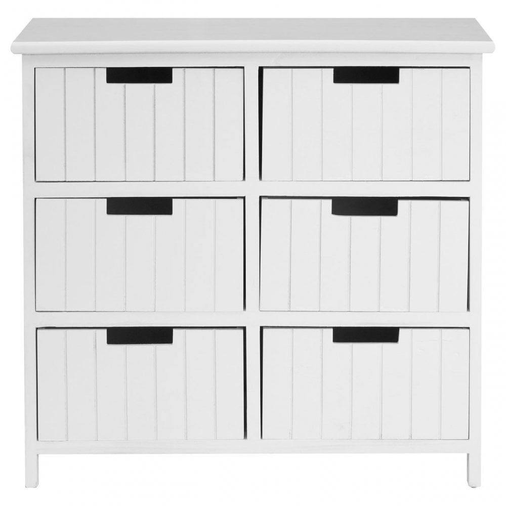 Fubb Drawer Chest, Wood, Paulownia Wood, White