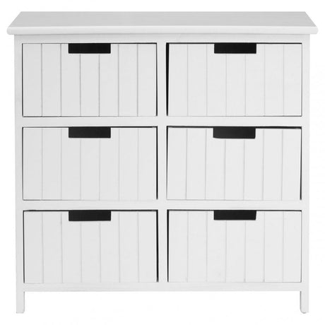 Fubb Drawer Chest, Wood, Paulownia Wood, White