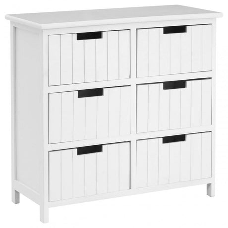 Fubb Drawer Chest, Wood, Paulownia Wood, White