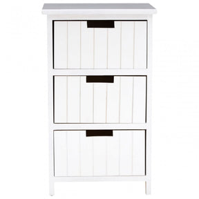 New England Drawer Chest, Wood, Paulownia Wood, White