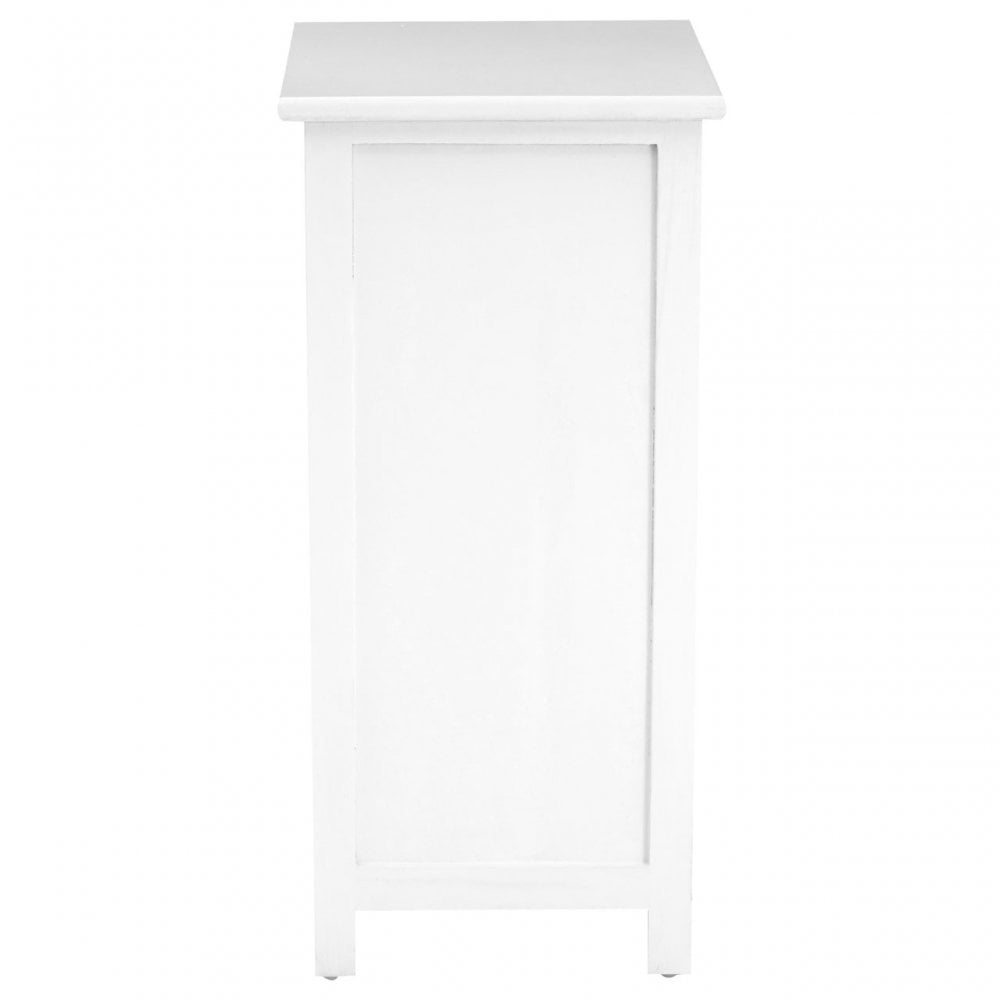 New England Drawer Chest, Wood, Paulownia Wood, White