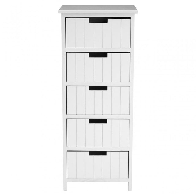 Fubb Drawer Chest, Wood, Paulownia Wood, White