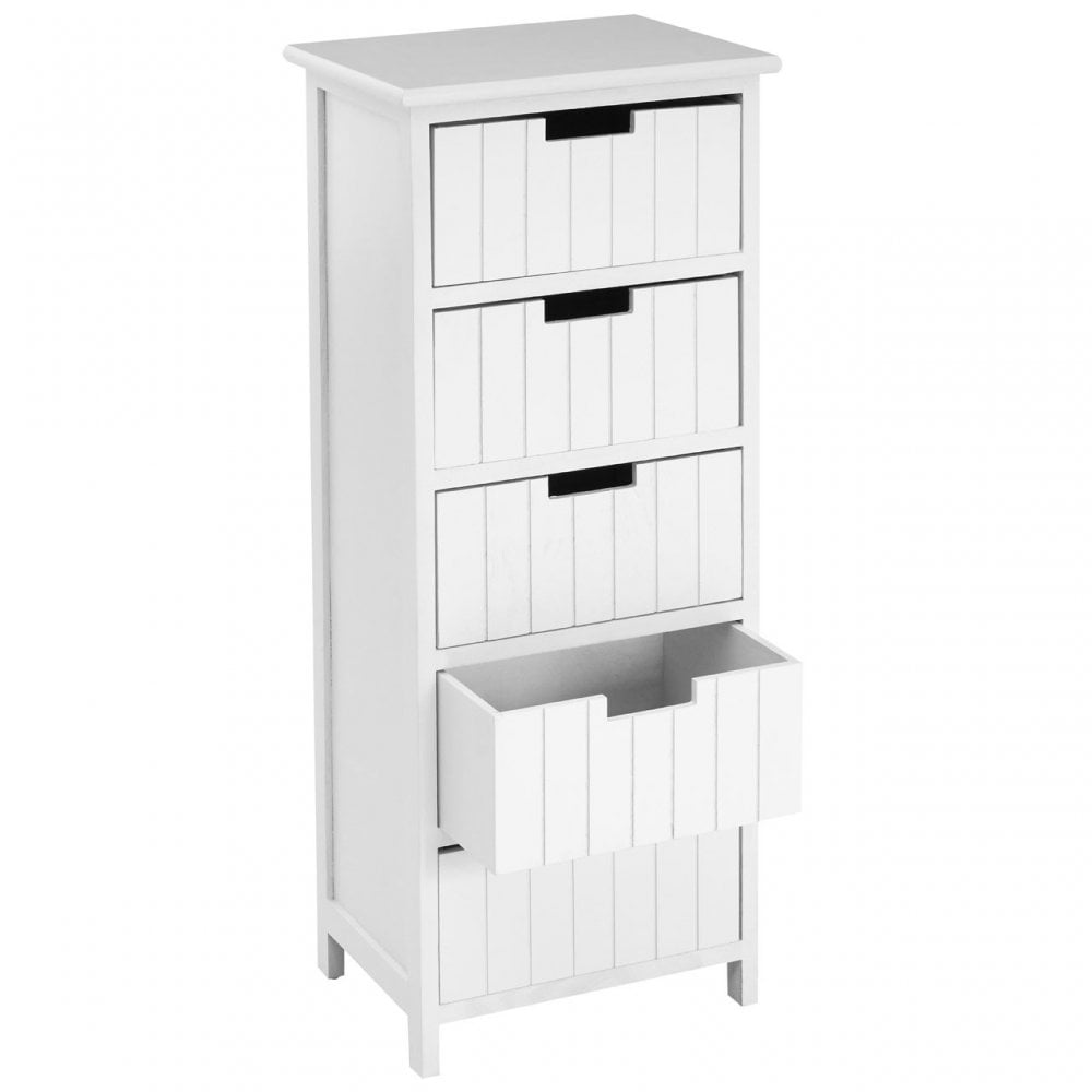 Fubb Drawer Chest, Wood, Paulownia Wood, White