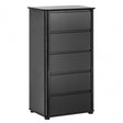 Drawer Chest, High Gloss, Black