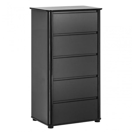 Drawer Chest, High Gloss, Black