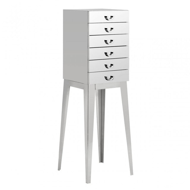 Enrich Drawer Chest, Stainless Steel, Silver