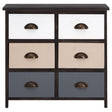 Urban Loft Drawer Chest, Paulownia Wood, Multi-Coloured