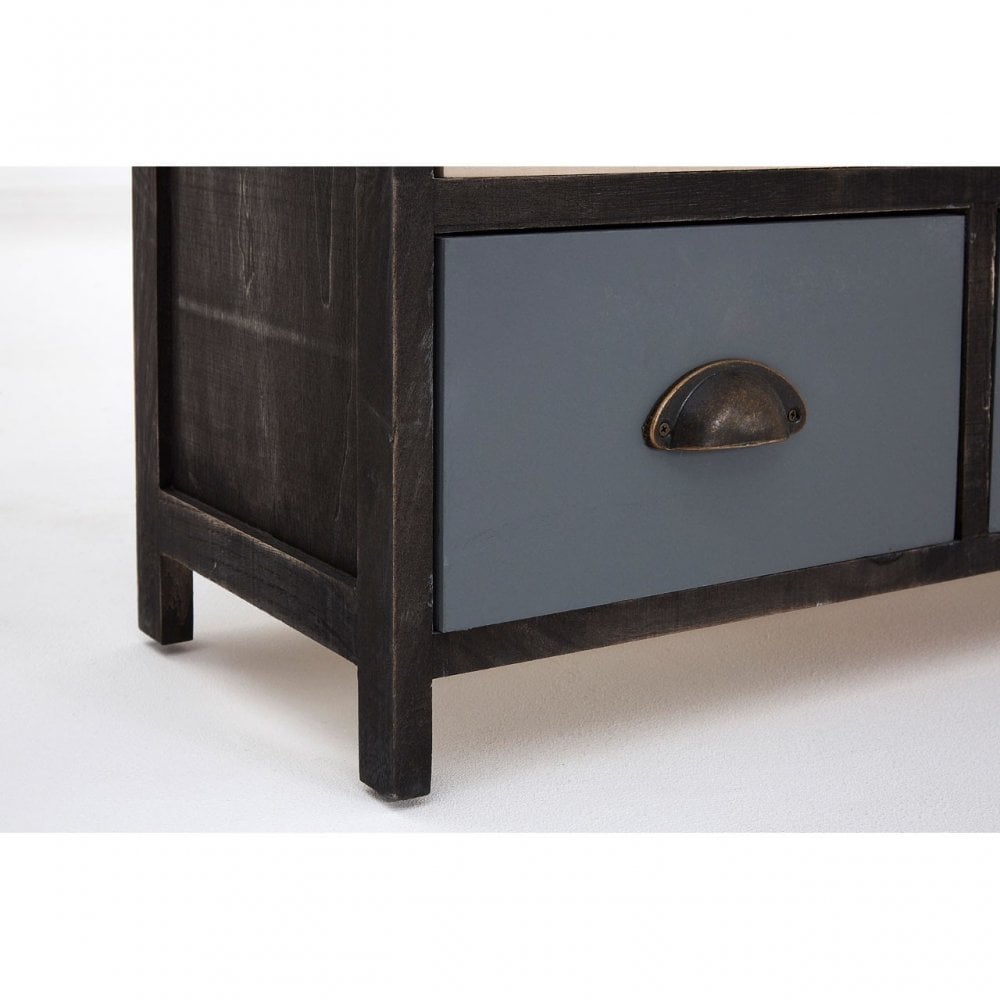 Urban Loft Drawer Chest, Paulownia Wood, Multi-Coloured