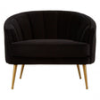 Jimmi Black Velvet Chair, Black