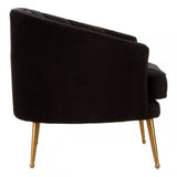 Jimmi Black Velvet Chair, Black