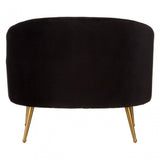 Jimmi Black Velvet Chair, Black