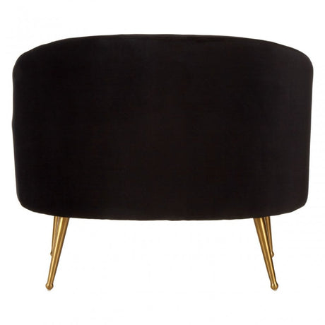 Jimmi Black Velvet Chair, Black