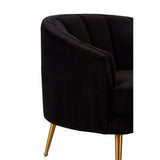 Jimmi Black Velvet Chair, Black