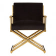 Jimmi Black Velvet Chair, Black