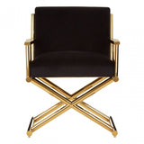 Jimmi Black Velvet Chair, Black