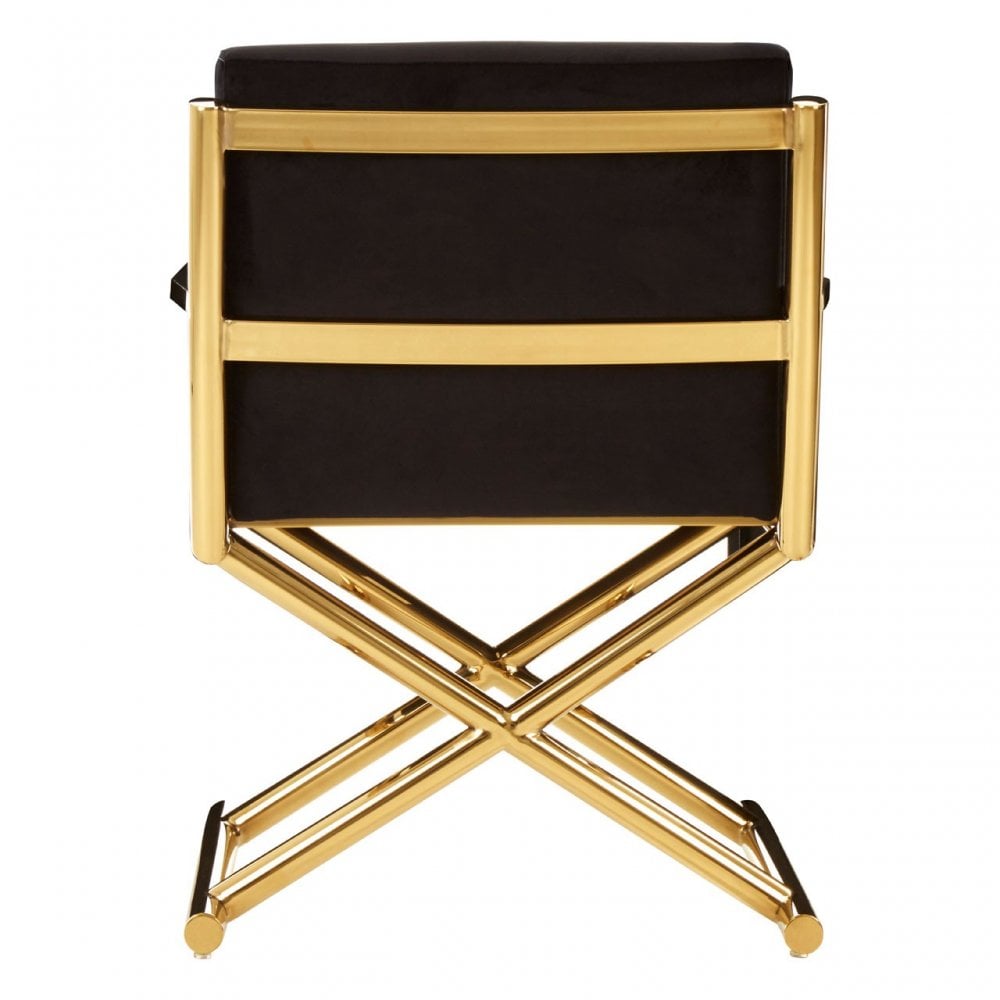 Jimmi Black Velvet Chair, Black