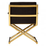 Jimmi Black Velvet Chair, Black