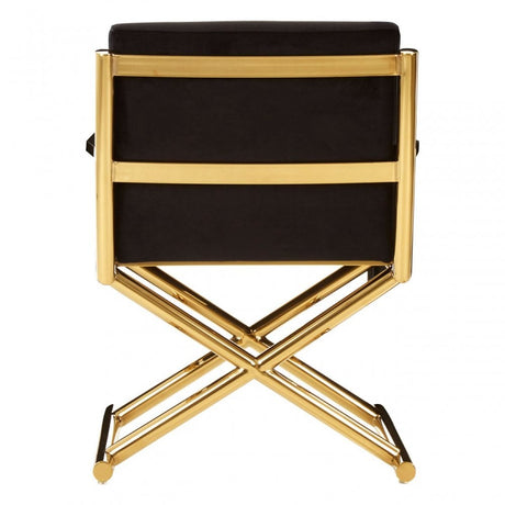 Jimmi Black Velvet Chair, Black