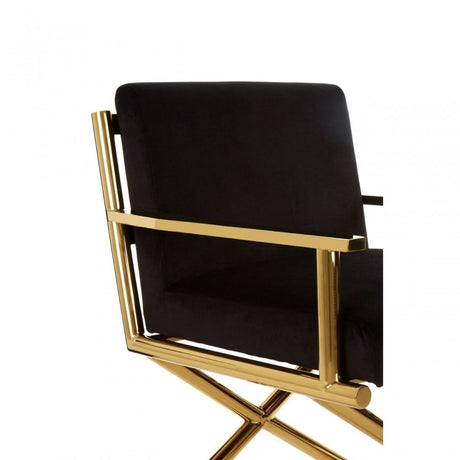 Jimmi Black Velvet Chair, Black