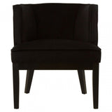 Daxton Black Rounded Chair, Black