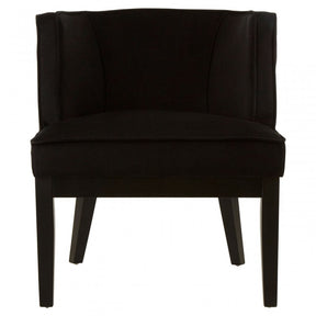 Daxton Black Rounded Chair, Black