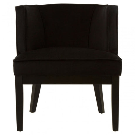 Daxton Black Rounded Chair, Black