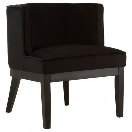 Daxton Black Rounded Chair, Black