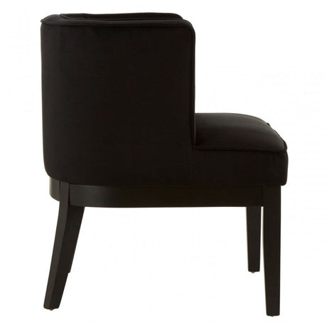 Daxton Black Rounded Chair, Black