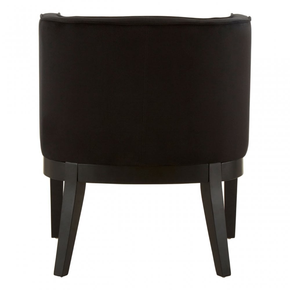 Daxton Black Rounded Chair, Black