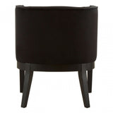 Daxton Black Rounded Chair, Black