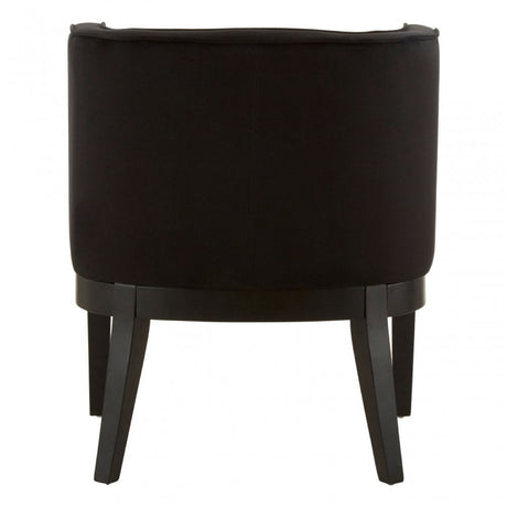 Daxton Black Rounded Chair, Black