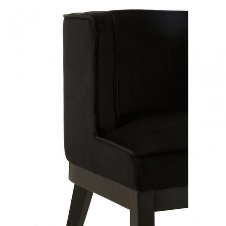 Daxton Black Rounded Chair, Black