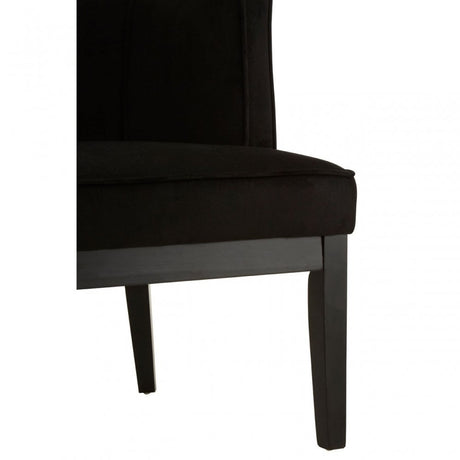 Daxton Black Rounded Chair, Black