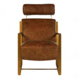 Maryn Rose Gold Lounge Chair, Brown