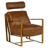 Maryn Rose Gold Lounge Chair, Brown