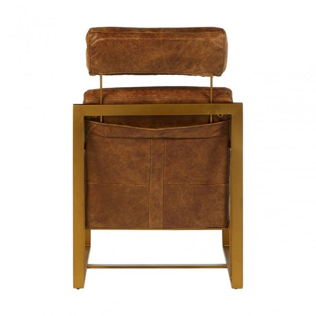Maryn Rose Gold Lounge Chair, Brown