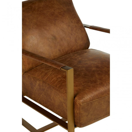Maryn Rose Gold Lounge Chair, Brown