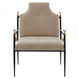 Monroe High Back Chair, Foam, Steel, Wood, Black