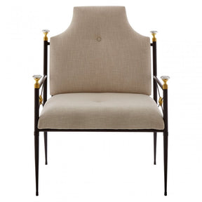 Monroe High Back Chair, Foam, Steel, Wood, Black