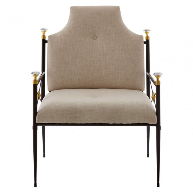 Monroe High Back Chair, Foam, Steel, Wood, Black