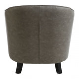 Derby Chair with Footstool, Foam, Rubberwood, Grey