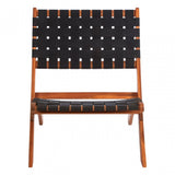 Emilio Woven Chair, Acacia Wood, Nylon, Brown