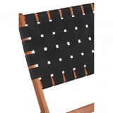 Emilio Woven Chair, Acacia Wood, Nylon, Brown