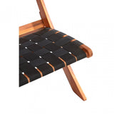 Emilio Woven Chair, Acacia Wood, Nylon, Brown
