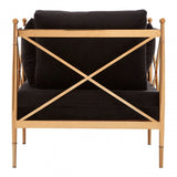 Donal Chair with Rose Gold Lattice Arms, Steel, Velvet, Rose Gold