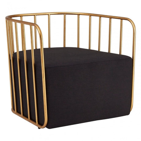 Rosina Chair, Linen, Sponge, Black